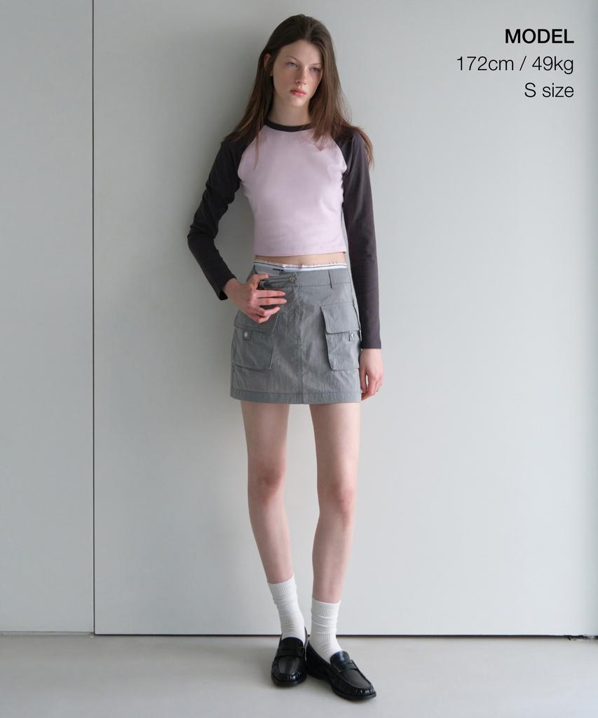 Musinsa Standard Woman Women'S Bright Cargo Mini Skirt [Gray]