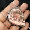 Massive Rhodochrosite 57X42Mm 925 Silver Plated Necklace 18" Unique Jewelry i5F53
