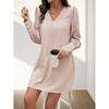 Women's Long-sleeved Single-breasted Dress