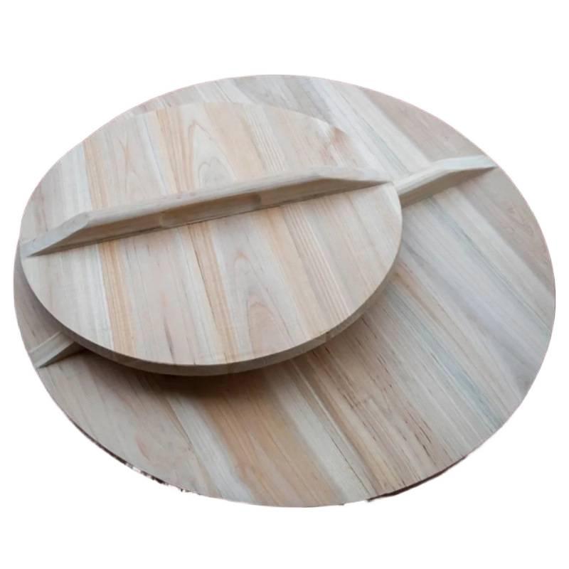 Solid Fir Wood Square Pot Lid for Large Wok or Water Tank