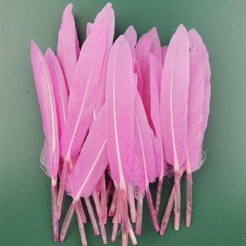 100Pcs Blue Goose Feathers 10-15cm Natural Dyed Feather for Wedding Decoration Party DIY Crafts Halloween Costume Supplies