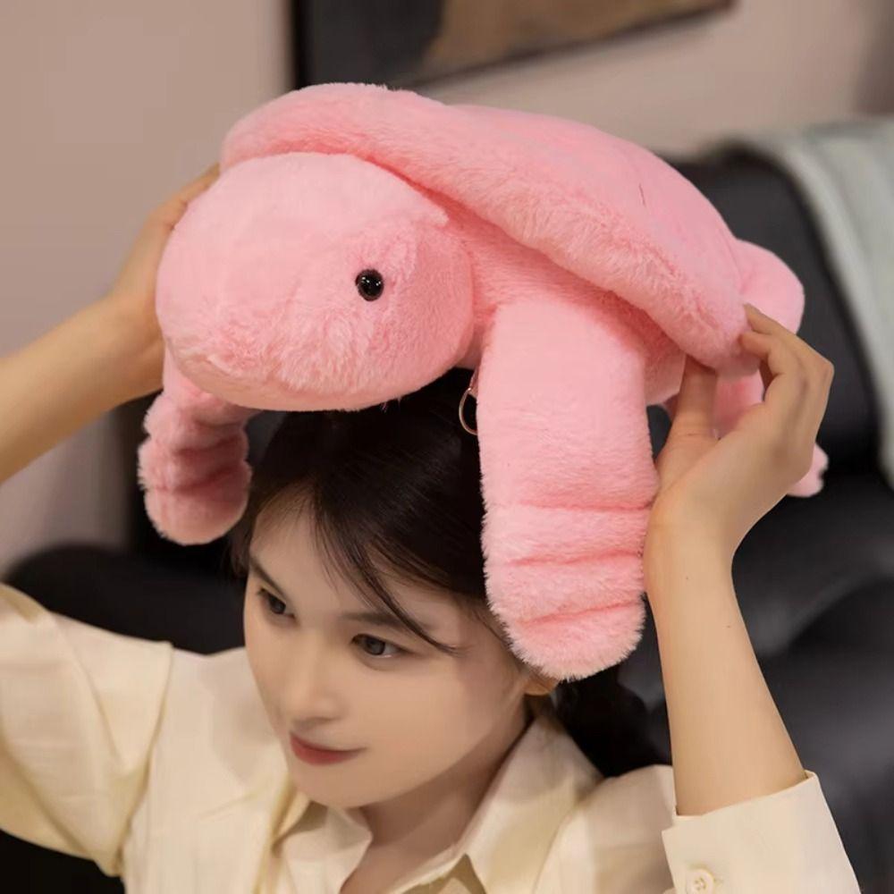 Plush Doll Turtle Doll Shoulder Bag Animals Cartoon Plush Schoolbag Turtle Plush Backpack Outdoor
