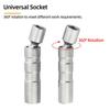 Universal Spark Plug Socket Wrench Adapter Magnetic 3/8" Drive 12 Angle Spark Plug Removal 14mm 16mm Car Repair Removal Tool