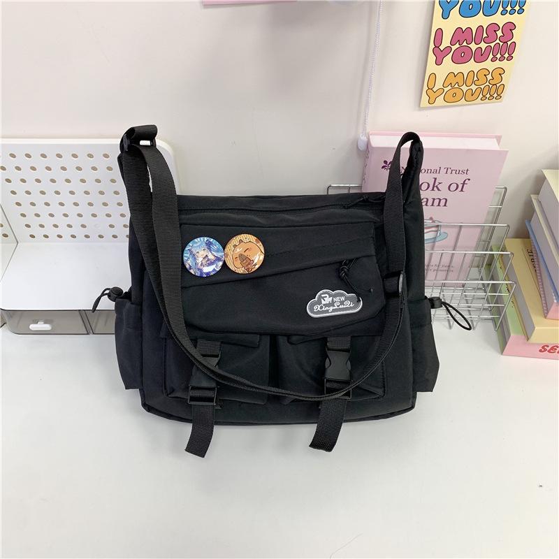 Student tutoring bag girl cute large capacity two-dimensional yuan bar pain bag casual versatile portable messenger bag