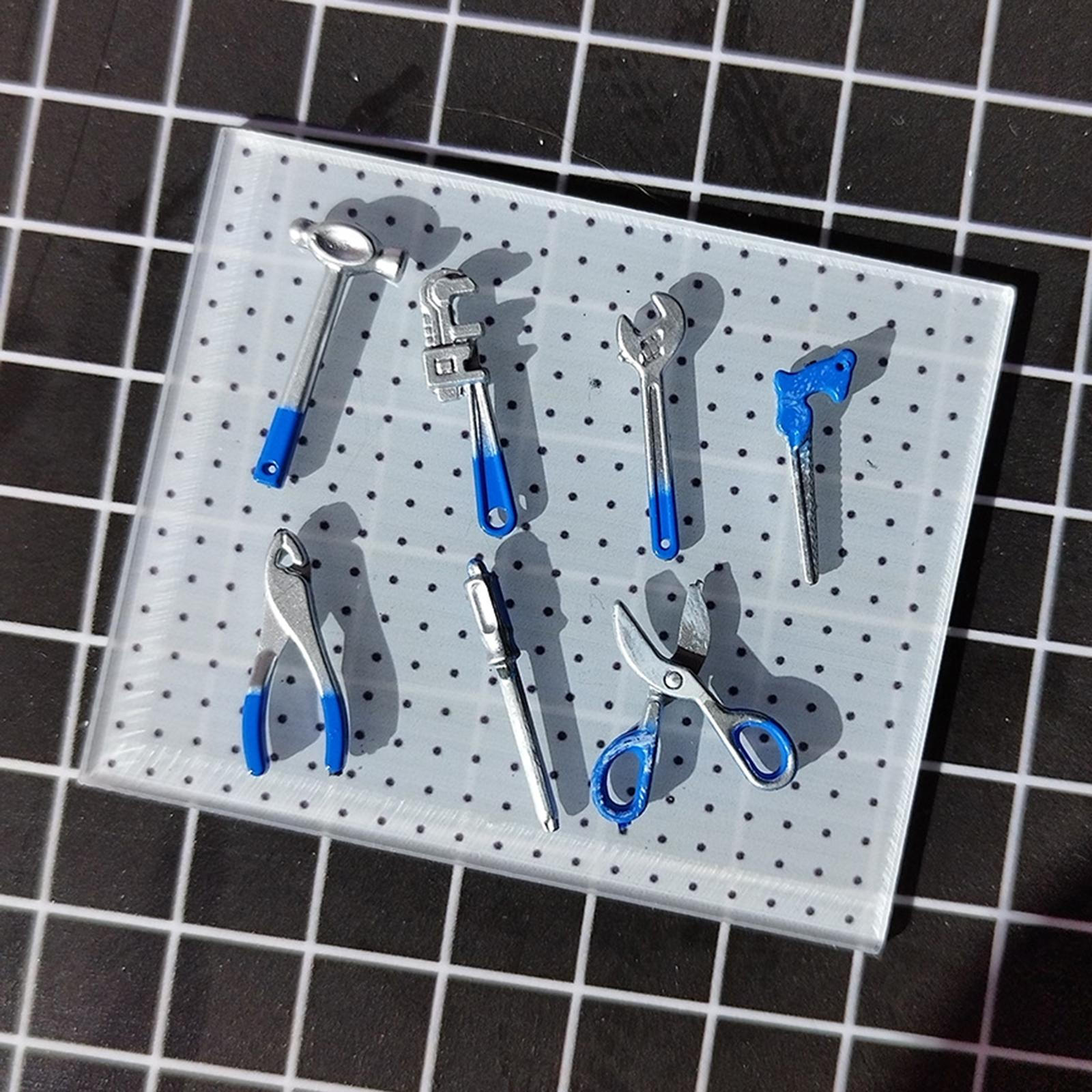 

Набор гаражных инструментов 1/64 из 8 частей для миниатюрных моделей и аксессуаров синий