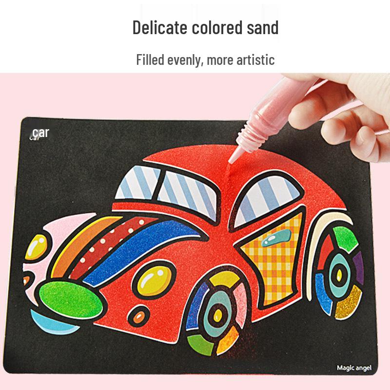 Kids' 3D Sand Art Painting Set - Bottle Shaped & DIY Glue Craft for Girls