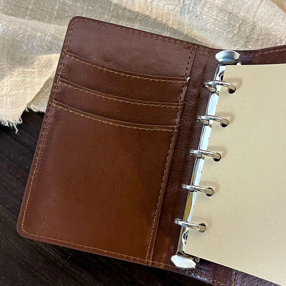 PU Leather Travel Journal Retro Brown Diary Book Multi Functional Notepad  Note Taking