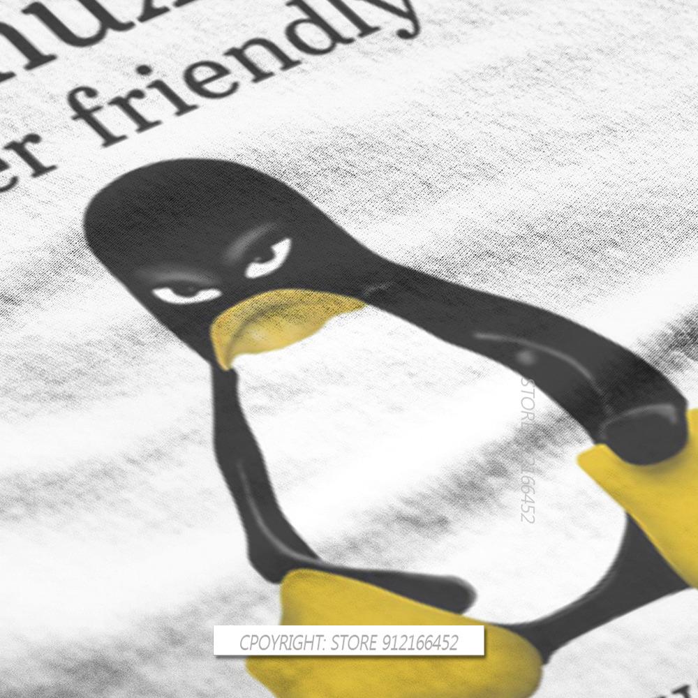 Linux Operating System Tux Penguin Men's TShirt User Friendly Just Picky Distinctive T Shirt Original Casual Sweats New Trend