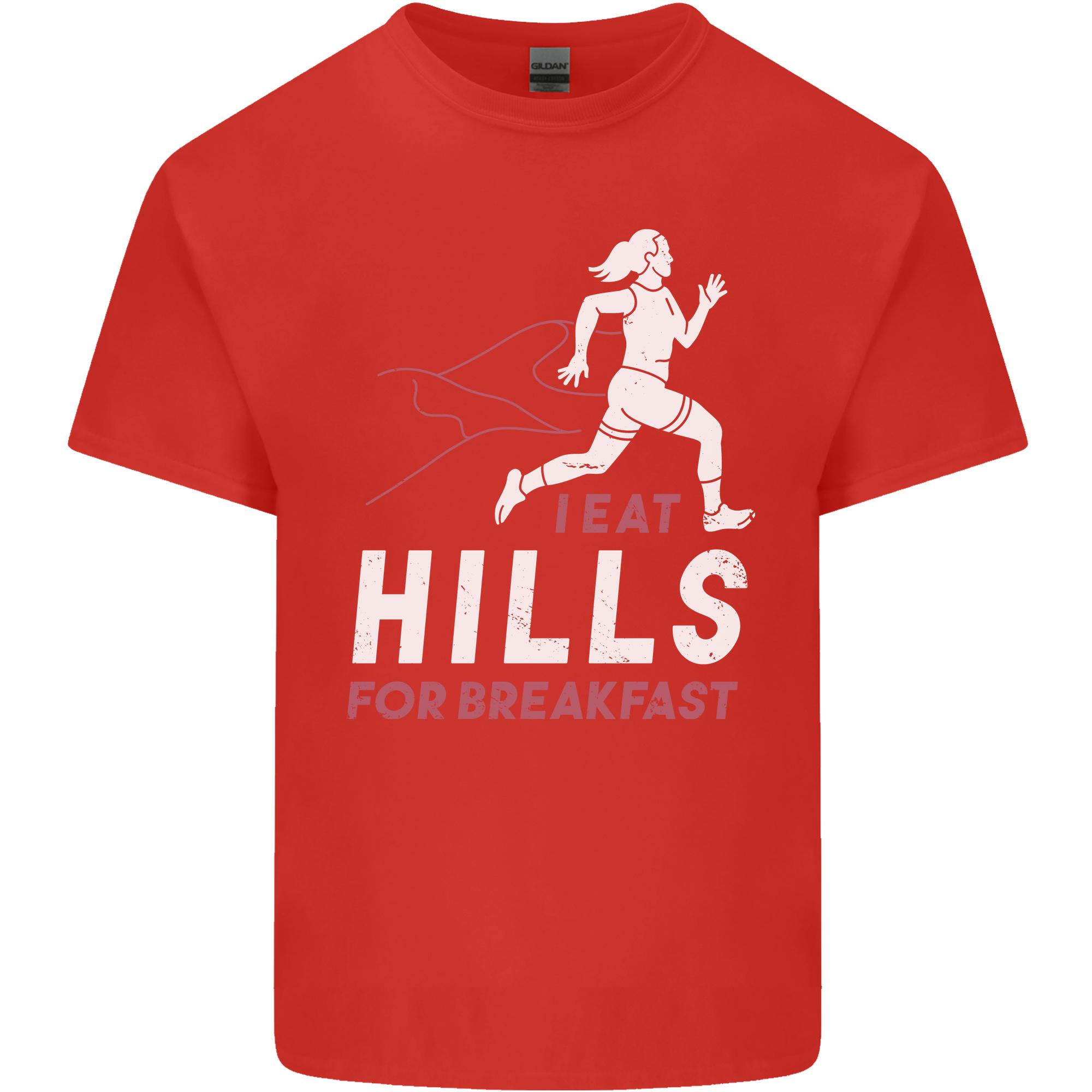 Hills Running Marathon Cross Country Runner Unisexs Light Cotton Tshirt S