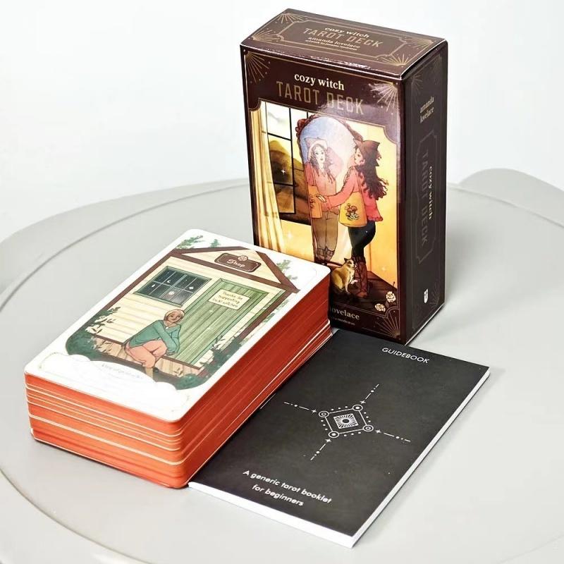 78Pcs Longest Dream Tarot Card Set Divination Tool With Detailed Guidebook Colorful Frame Fortune Telling Cards