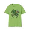Marbled Four-Leaf Clover T-Shirt | St. Patrick's Day Shamrock Tee
