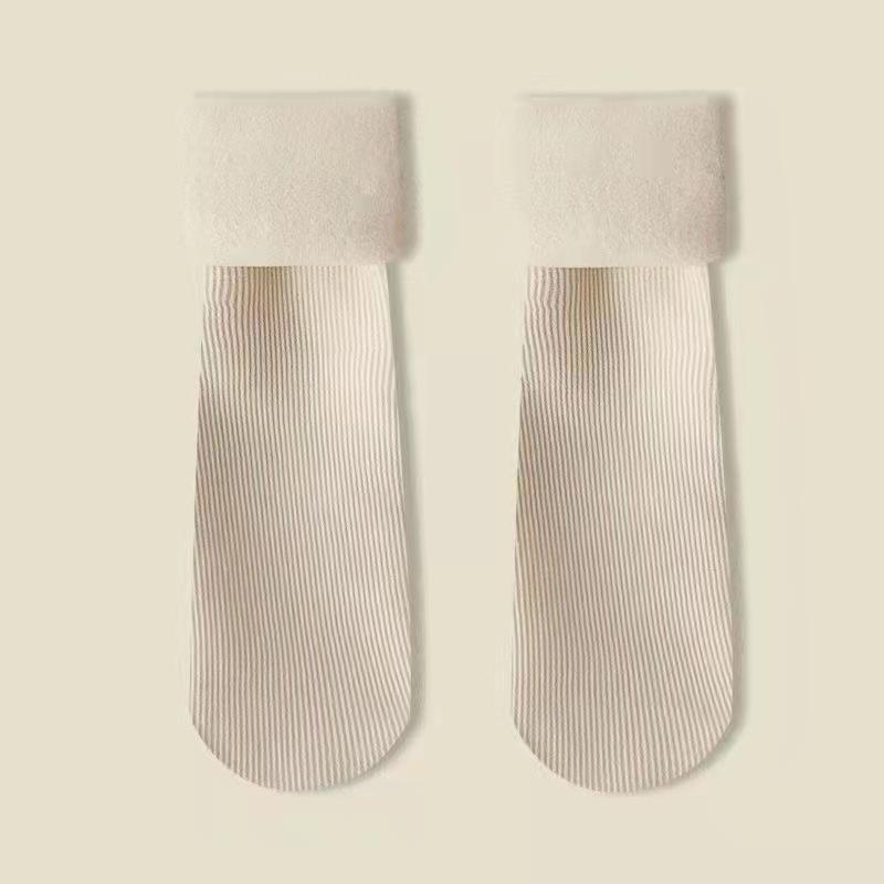 1/3pair of Thick Socks for Women Autumn and Winter with Fleece Thickened Warm Snow Socks Home Sleeping Floor Socks Comfortable Mid-tube Socks