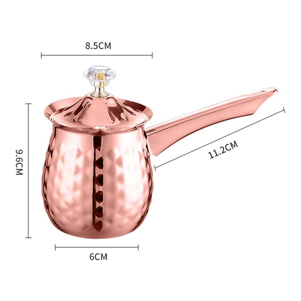 Turkish Coffee Pot with Long Handle Milk Frothing Pitcher Small Pot Greek Pot Coffee Moka Pot Butter Pot for Kitchen Men Gifts