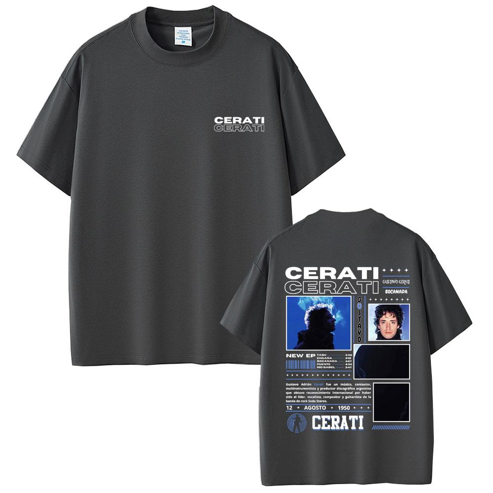 Cantante Gustavo Cerati 100% cotone camicia uomo hawaiana lusso Grafica HipHop T-shirt estate Y2K manica corta moda top oversize