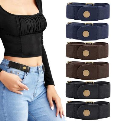 2 stk/sett Strekkbelte Elastisk Unisex Én Størrelse Stilig Enkelt Belte uten Spenne for Jente