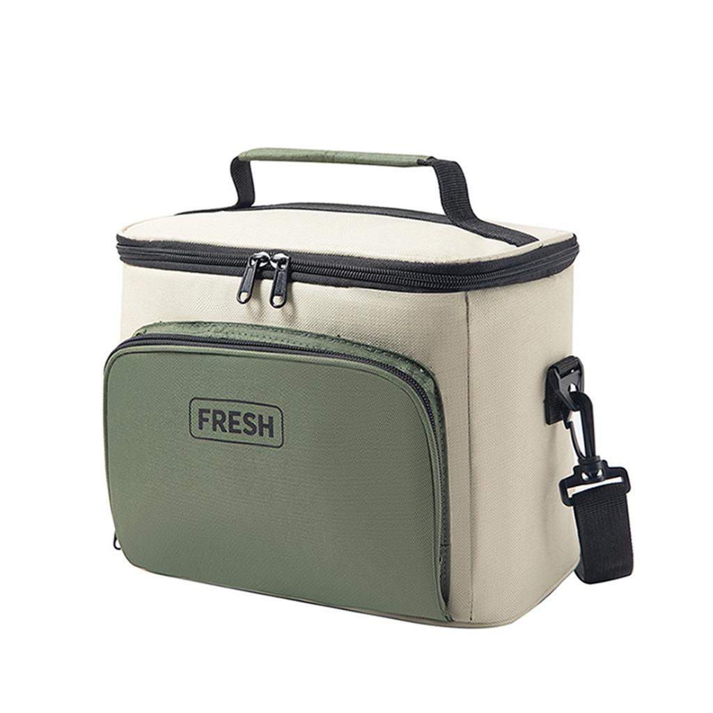 Lunch Bag for Adults - Cloth Thermal Lunch with Crossbody Strap and Handles