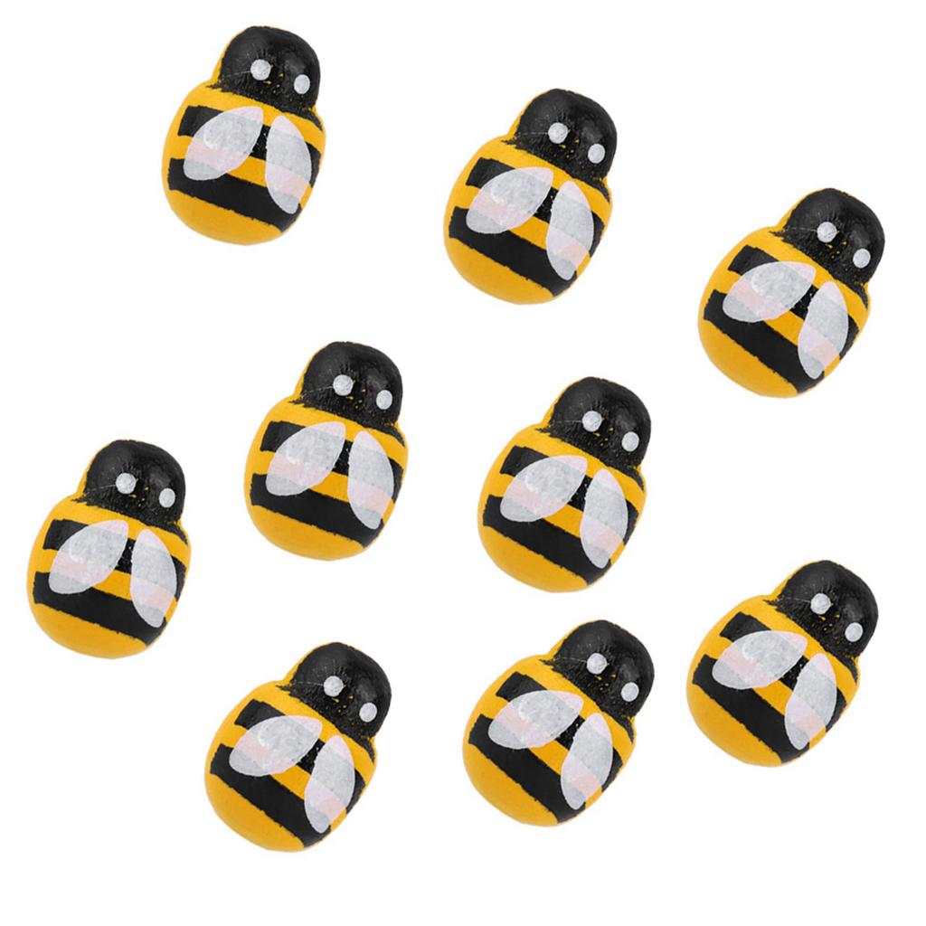 100PCS Small Wooden Insect Stickers Mini Decorative Sticker for Embellishment Card Making