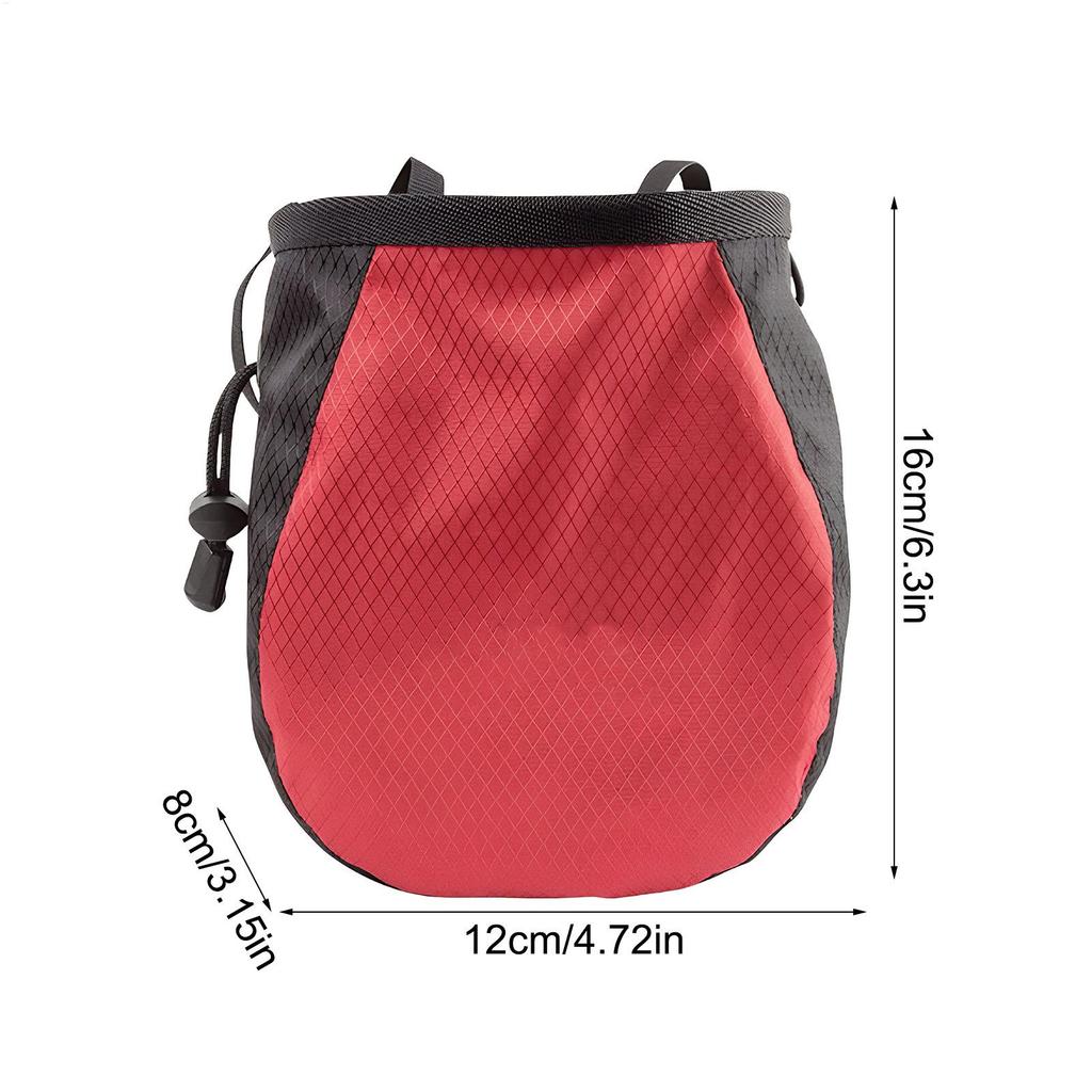Chalk Bag For Rock Climbing Lightweight Leakproof Adjustable Pouch Drawstring Chalk Belt Pouch For Climber Beginner Athlete