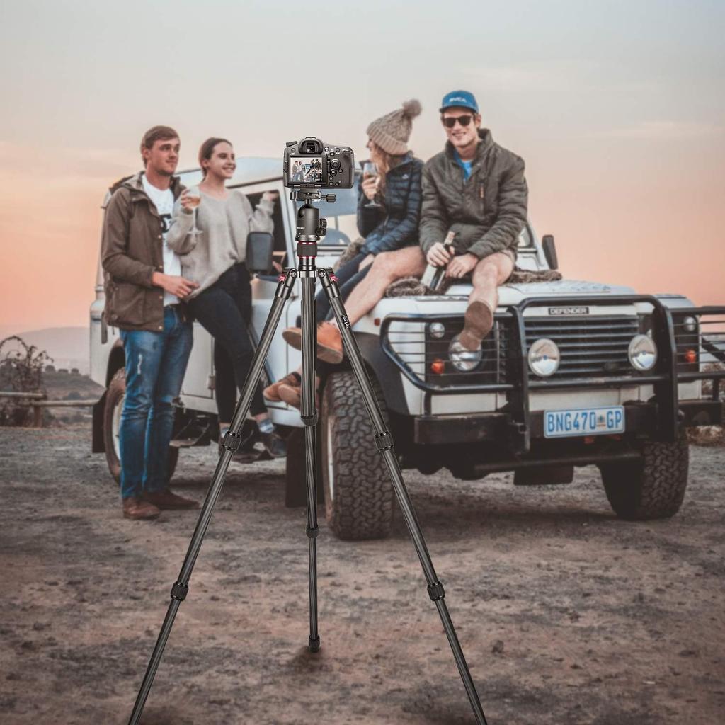 NEEWER 168cm Carbon Fiber Camera Compact and with Ball Quick Shoe and Carrying Ideal for Photography and DSLR Sports and Maximum Load 12kg Tripod,