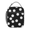 Golf Ball White Pattern Insulated Lunch Bag for Women Children Leakproof Food Boxes Thermal Lunch Box Tote