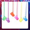 5Pcs Hanging Bachelorette Party Shot Glasses Transparent Reusable Shot Glass on Beaded Necklace Waterproof Simple Plastic Cups