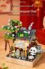 Festive Panda Street Scene Building Blocks - Educational Toy & Ornament for New Year Gifts