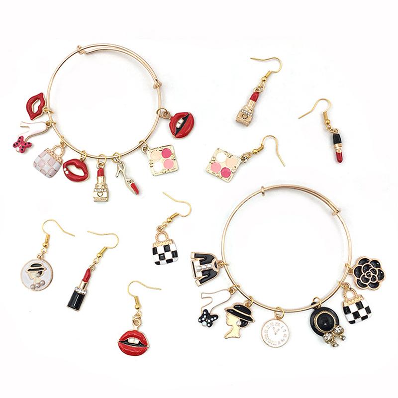 Personalitate care picura din aliaj cercei pandantiv colier brățară accesorii bijuterii lucrate manual