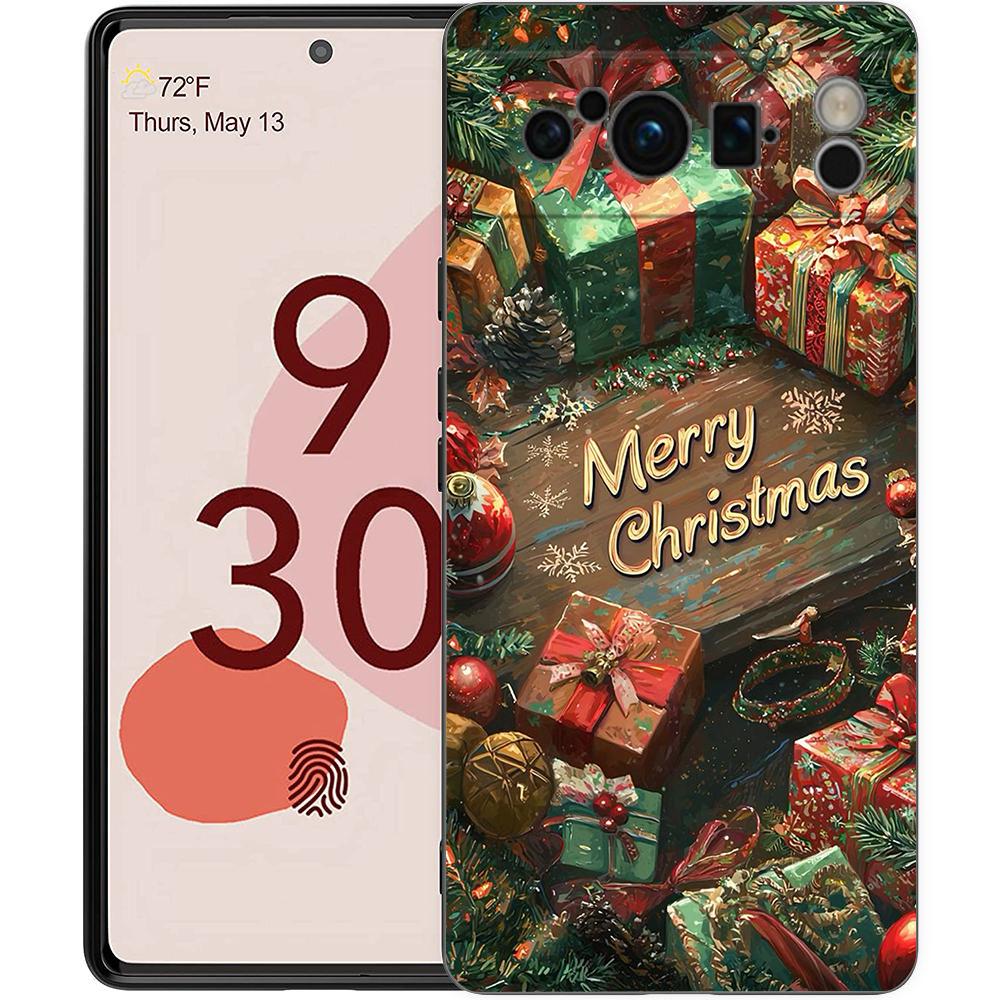 Merry Christmas Phone Case Cover for Google Pixel 9 8 7 6 7A 6A Pro Shockproof Soft TPU 9 Pro XL Shell Capas Fundas