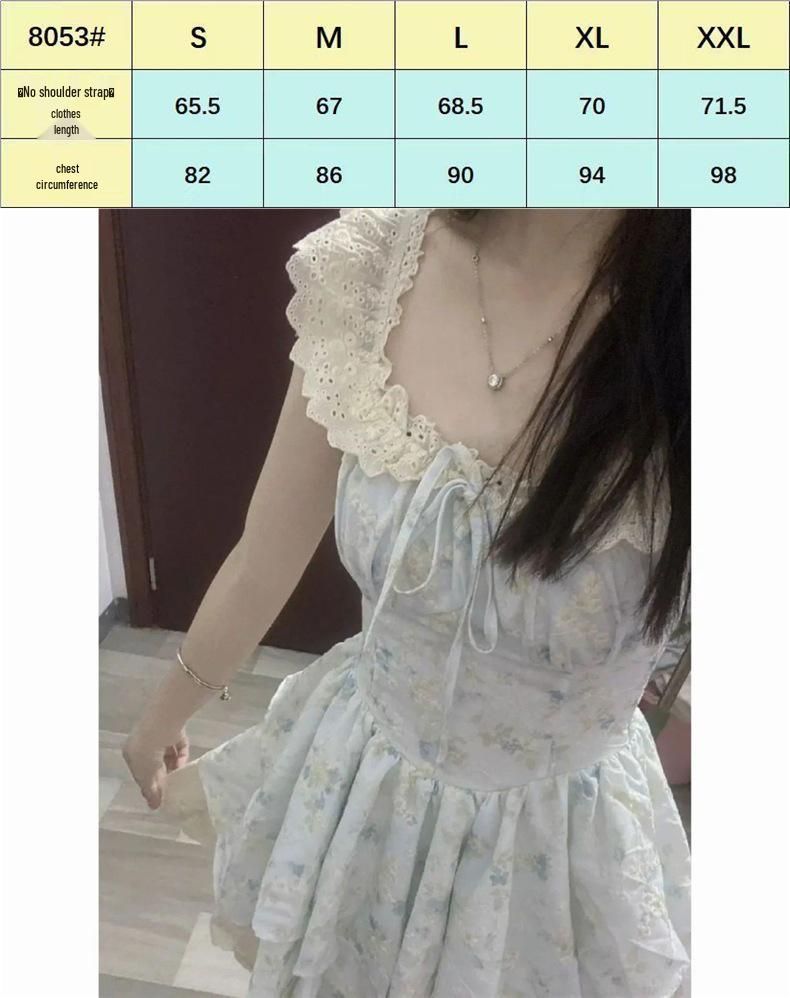 New Arrival: French Floral Princess Mini Dress with Puffy Skirt and Flutter Sleeves