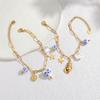 New Trend Gold Plated Stainless Steel Bracelet Ceramic Pendant Ocean Style Shell Conch Accessories Beach Jewelry Gifts for Women