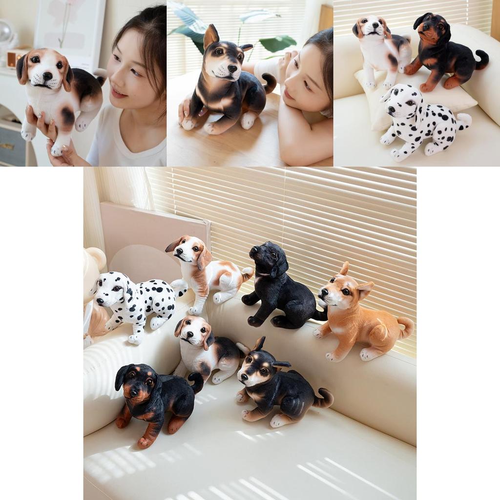 Adorable Plush Dog Toy Featuring Spotty Design Akita And Husky Soft Doll Gift For Kids