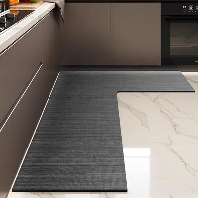 Simple And Gradual Change L-Shaped Kitchen Floor Mat, Water-Absorbing Oil-Absorbing Quick-Drying Floor Mat, Dirt-Resistant And Wear-Resistant Anti-Ski