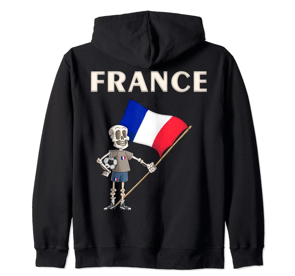 French Fan French Skeleton Zip Hoodie /
