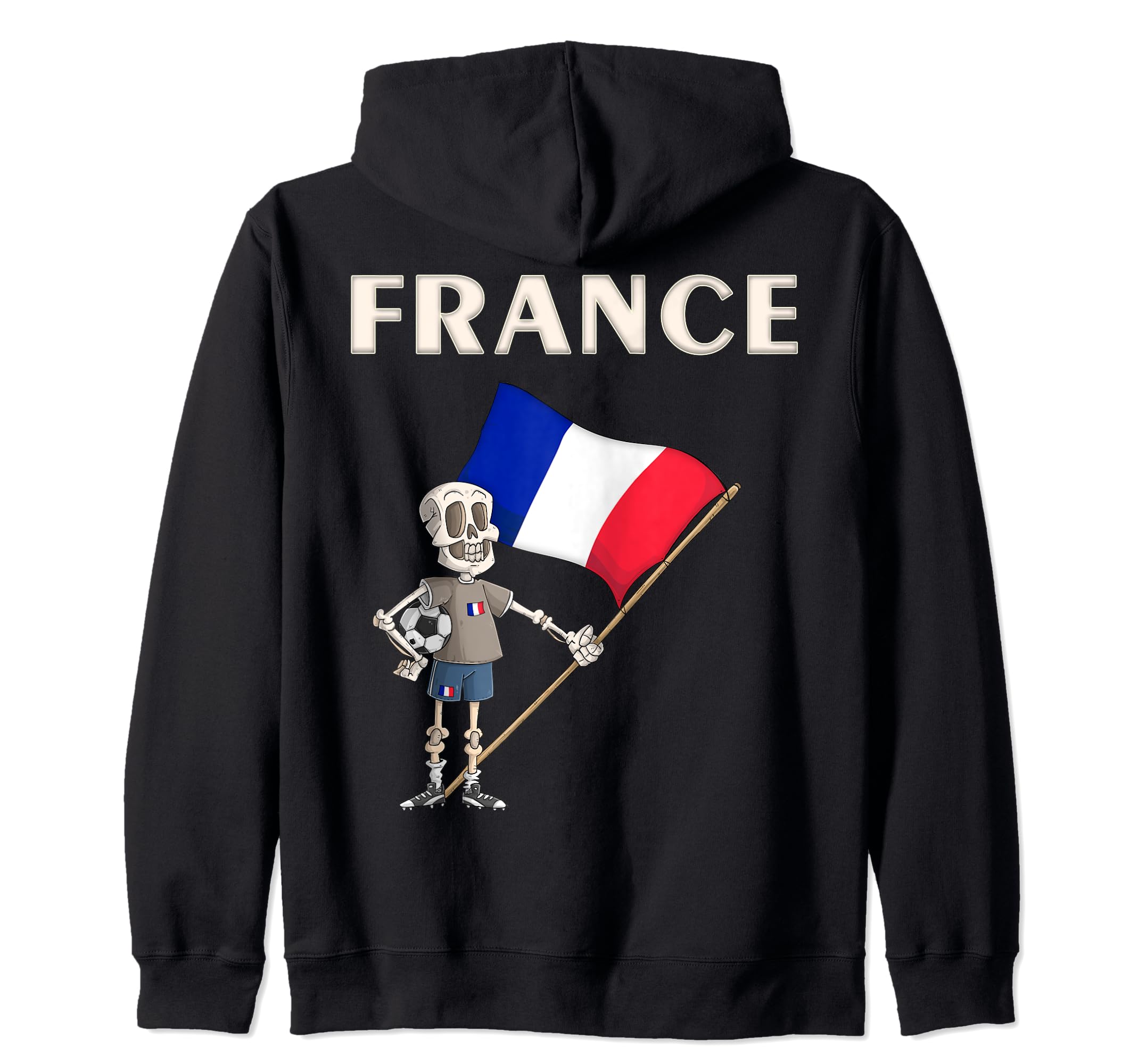 

French Fan French Skeleton Zip Hoodie / чёрный