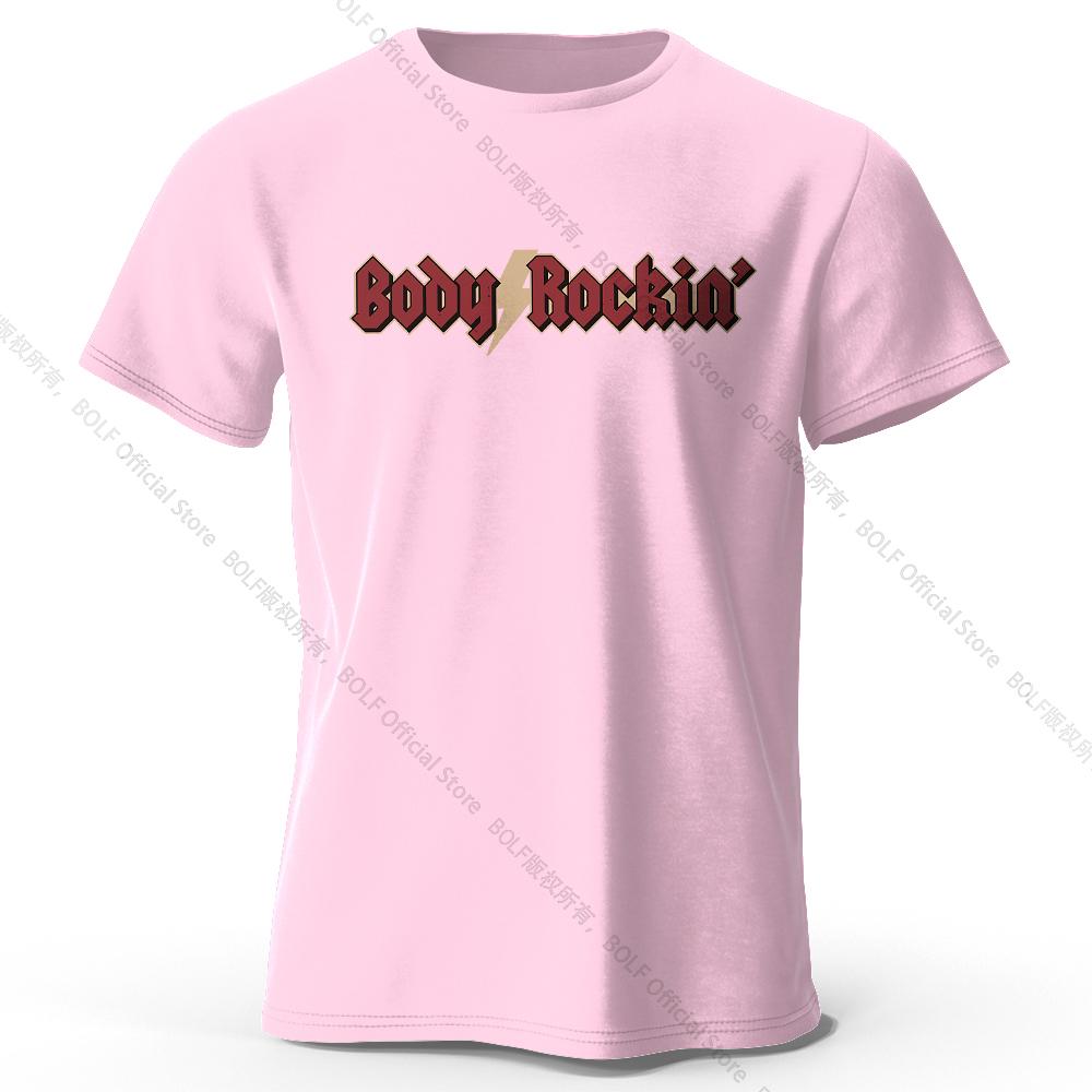 Men's Body Rockin' Printed T-Shirt 100% Cotton Oversized Disco Graphic Tees for Women Summer Tops Retro Streetwear