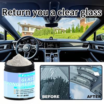 Professional Glass Polishing Powder - Highly Effective In Removing Scratches On Car Glass,windshields,and Mirrors -Easy To Apply