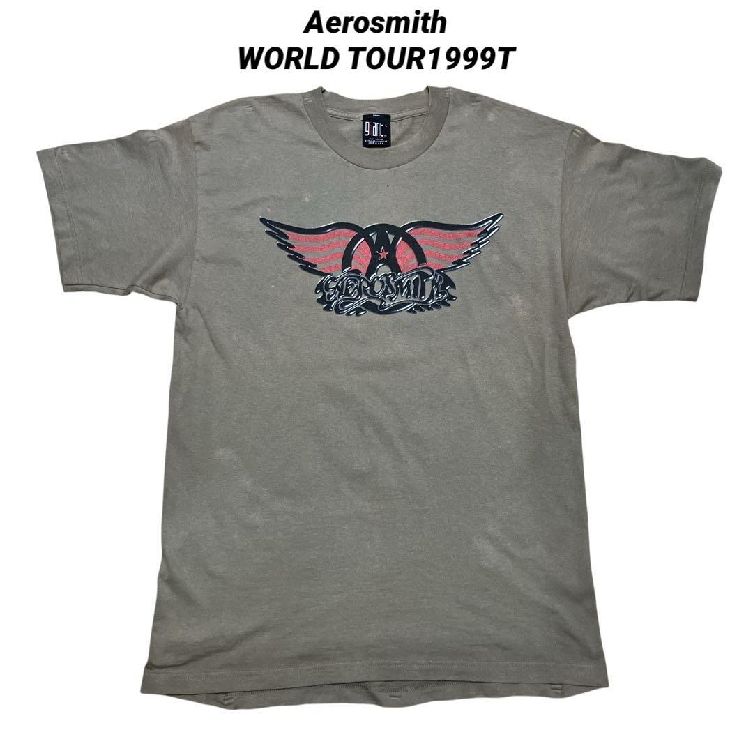 

[USED] Vintage Aerosmith 1999 World Tour T-shirt, size L, brown