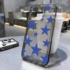 Blue pentagram Phone case iPhone 15 Pro Max 11 12 13 16 14 Plus 7 8 XS Silicone Shockproof Case Lens protector shell