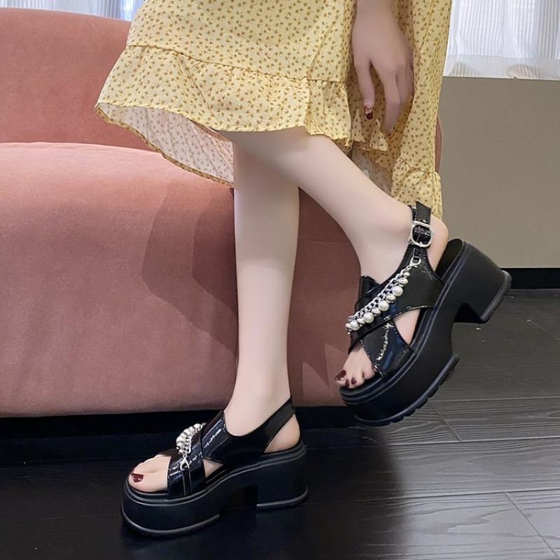 

2024 летние мягкие женские удобные сандалии женская пляжная обувь женская обувь сандалии на платформе роскошные сандалии женские дизайнеры 34 чёрный