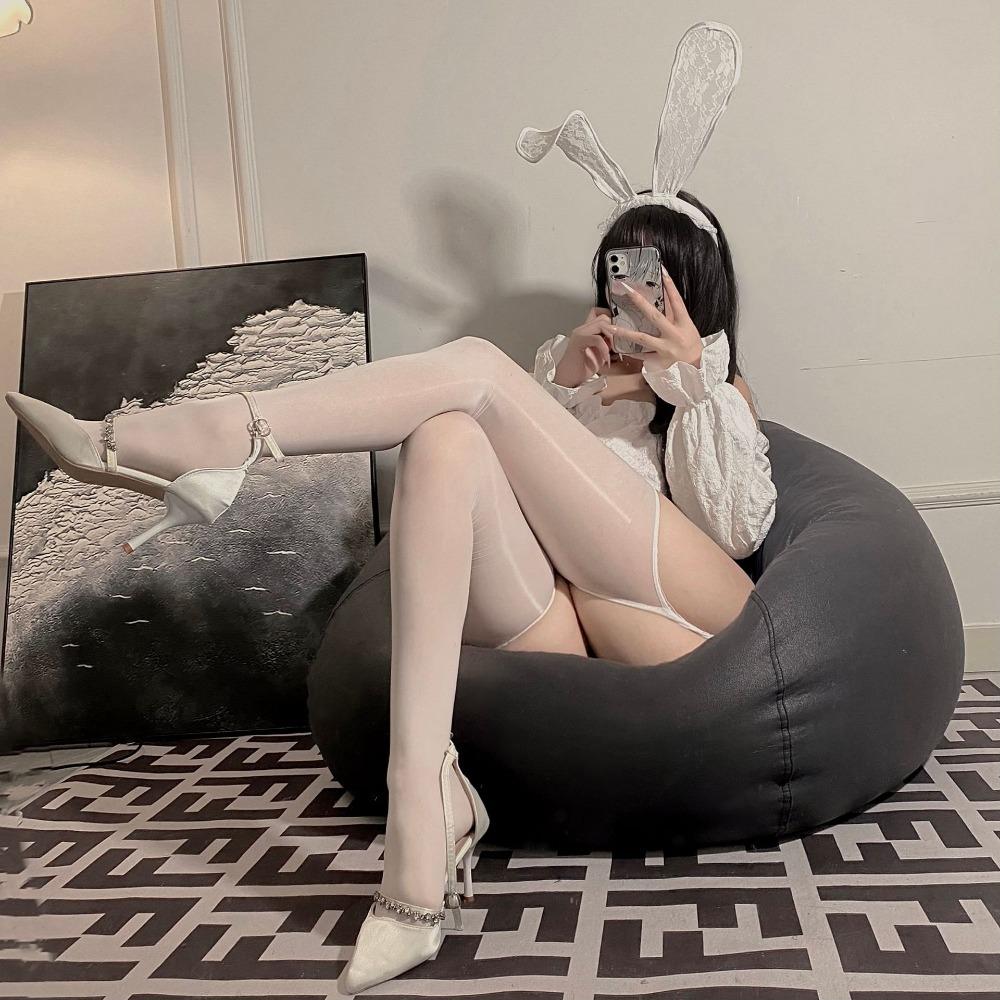 Lace Suspender Horse Oil Royal Sister Suspender High Tube Socks Sexy Pure Desire One-piece Lace Suspender Stockings Sex Woman