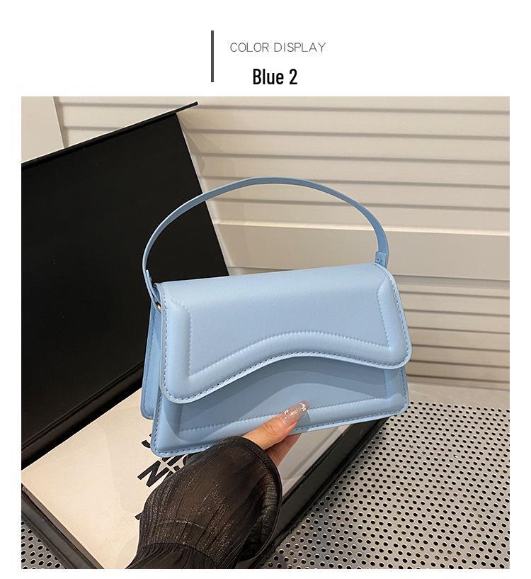 Retro Solid Color Crossbody Bag - Fashionable Simple Design, Commuting Shoulder Handbag, Small Square Shape