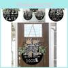 Charming Country Wooden Door Plaque With Cute Checkered Bow For Pet Lovers Home Decor