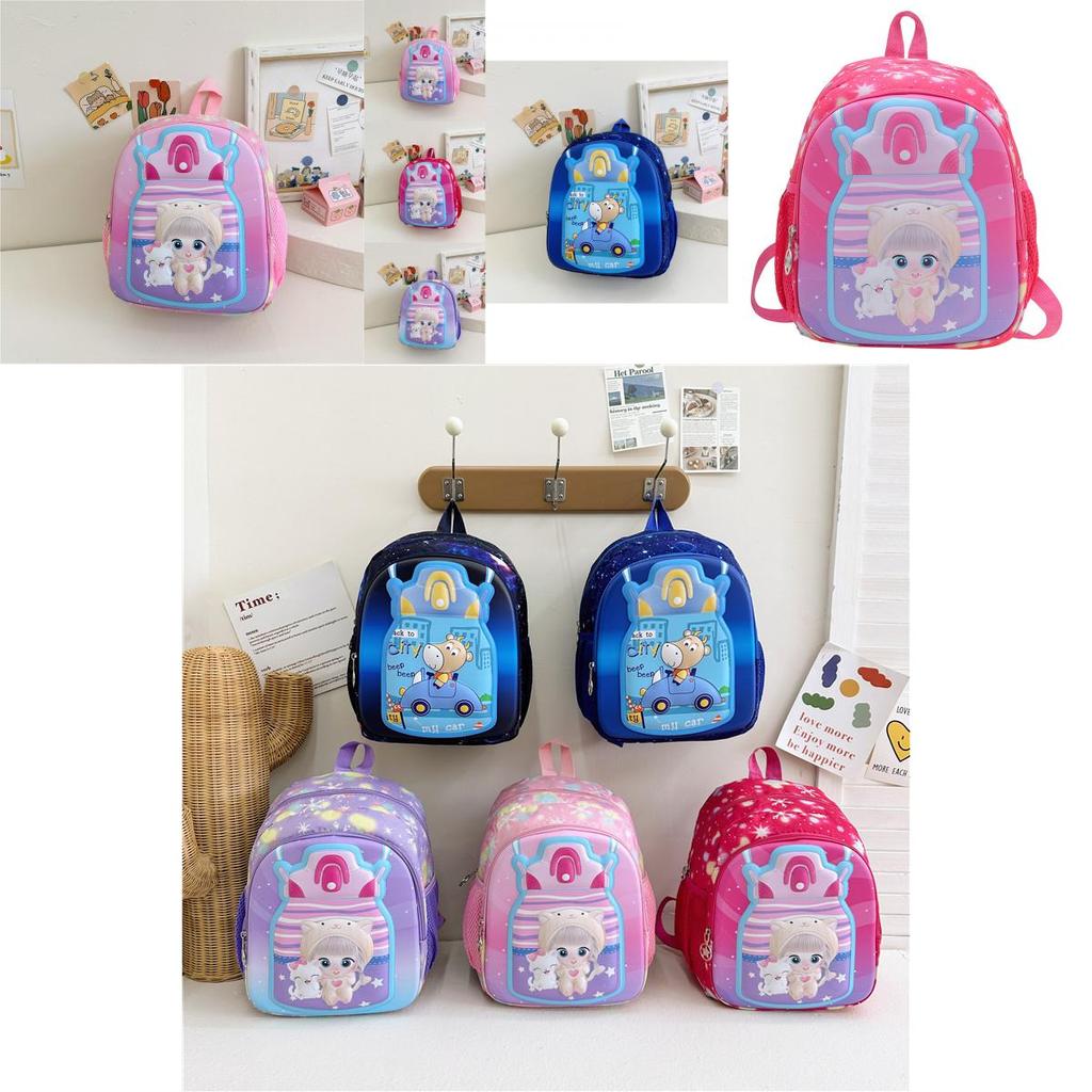 Fashionable Large Capacity Nylon Kids Backpack Cartoon Design Cute Stylish School Bag
