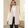 Winter Women's Faux Fur Warm Oversized Sleeveless Black Vest Gilet
