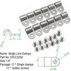 12pcs Stainless Steel Single Line Clamps 1/4" Modified Fits Fuel Line, Air, Electrical, Brake Lines (EPLC3250 (1/4" 6.3mm))