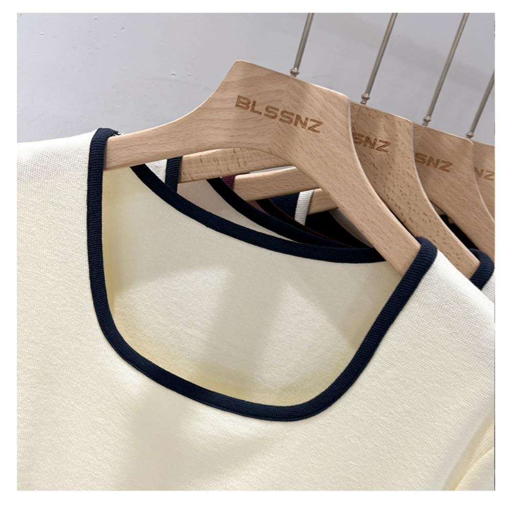 White Puppy Embroidered Cotton Square Collar Short Sleeve T-shirt Women's Summer Loose Top