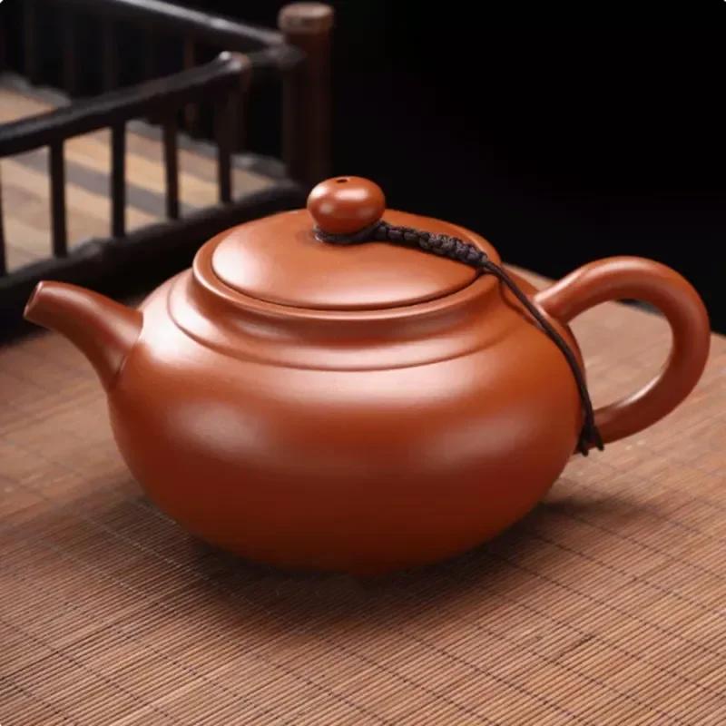 1PC 430ml Authentic Yixing Purple Clay Teapot Handmade Beauty Teapot Custom Filter Tea Infuser Chinese Tea Ceremony Accessories