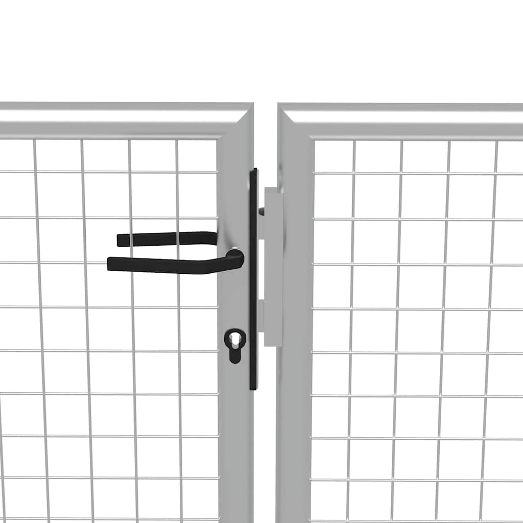 Vidaxl Galvanized Steel Garden Gate 400X200 Cm Silver