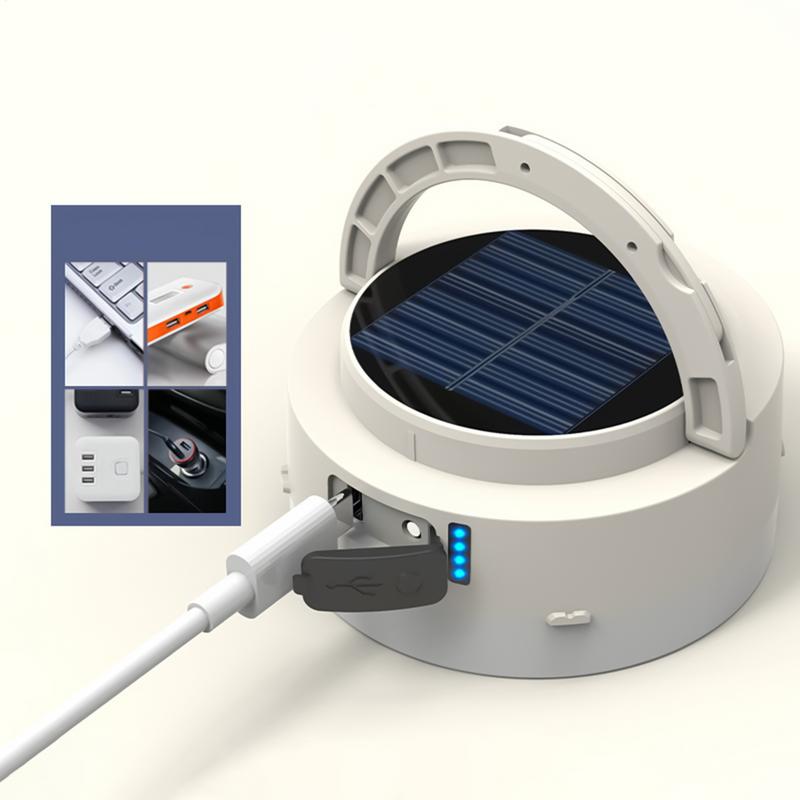 Solar Rechargeable Lantern Outdoor Solar Lights Weather Resistant Energy Efficient Bright Long Lasting 8 Modes Compact High