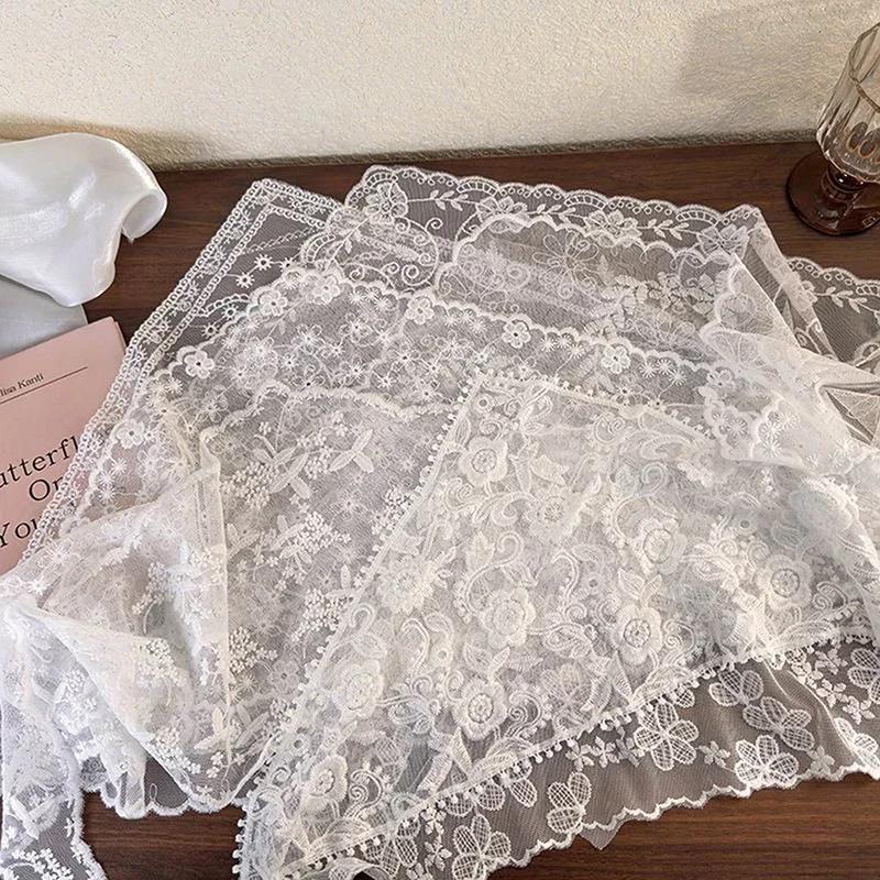 Retro Lace Bandana Headband Print Hair Scarf Bohemia Triangle Headscarf Hair Bands For Womens Girl Fashion Sweet Kerchief